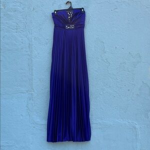 Elegant Purple Strapless Evening Gown